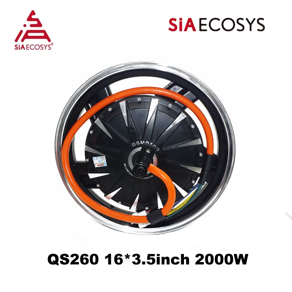 

QSMotor 16*3.5inch 2000W 260 V4 65kph Hot Sale BLDC In-wheel Motor Dual Shaft Hub Motor for Electric Scooter/ E-motorcycle