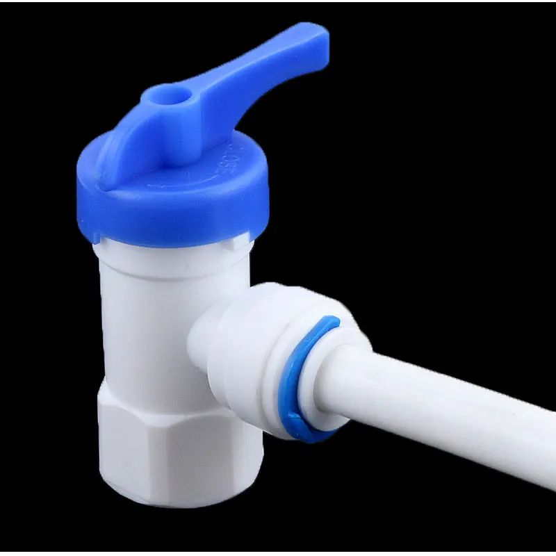 3/8" tube TO 3/8" Female Thread 15.5MM Elbow Quick Connect Pressure Tank Plastic Ball Valve RO Water Reveser Osmosis Fitting