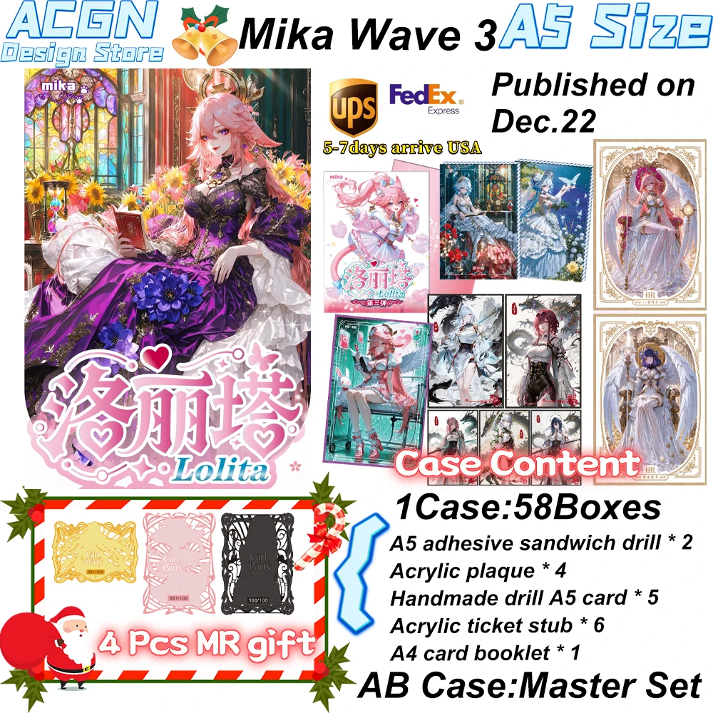 

Wholesale 2025 Mika's "Lolita" Third Bullet Acrylic Waifu A5 Collection Cards Color Paper ACG CCG TCG Hobbies Gifts