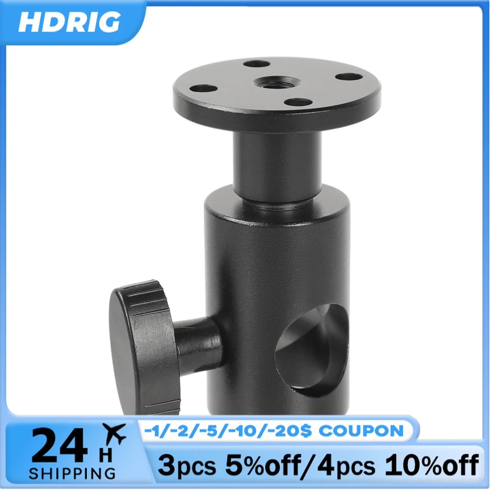 

HDRIG Light Stand Head With Circular Wall Mount Base With 4 pcs Philips Screw