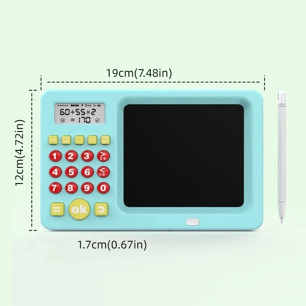 Calculatrice d'enseignement des mathématiques 2 en 1, écran LCD, calculatrice éducative, planche d'écriture, dessin Portable, planche à dessin pour enfants