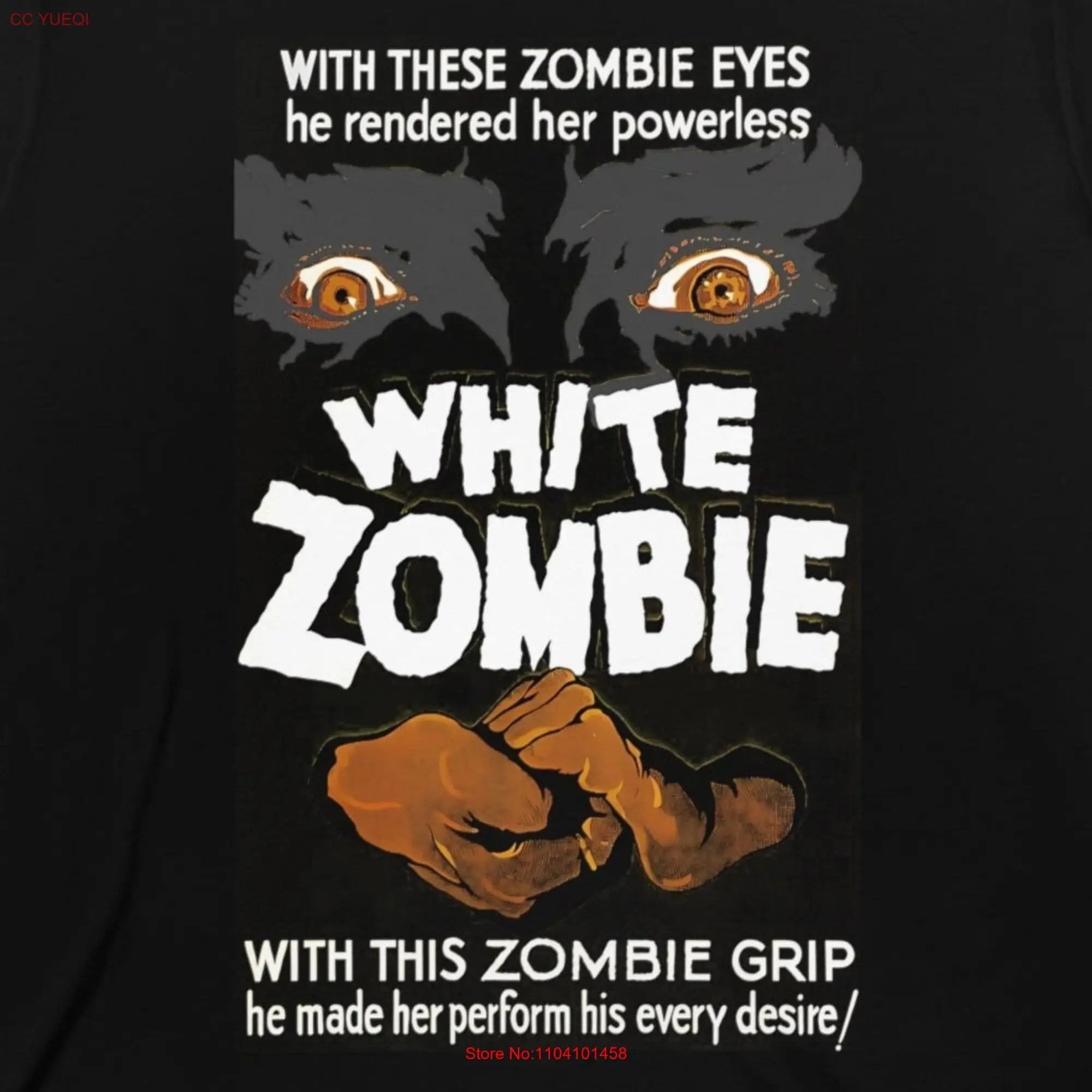 White Zombie Triblend T Shirt long or short sleeves