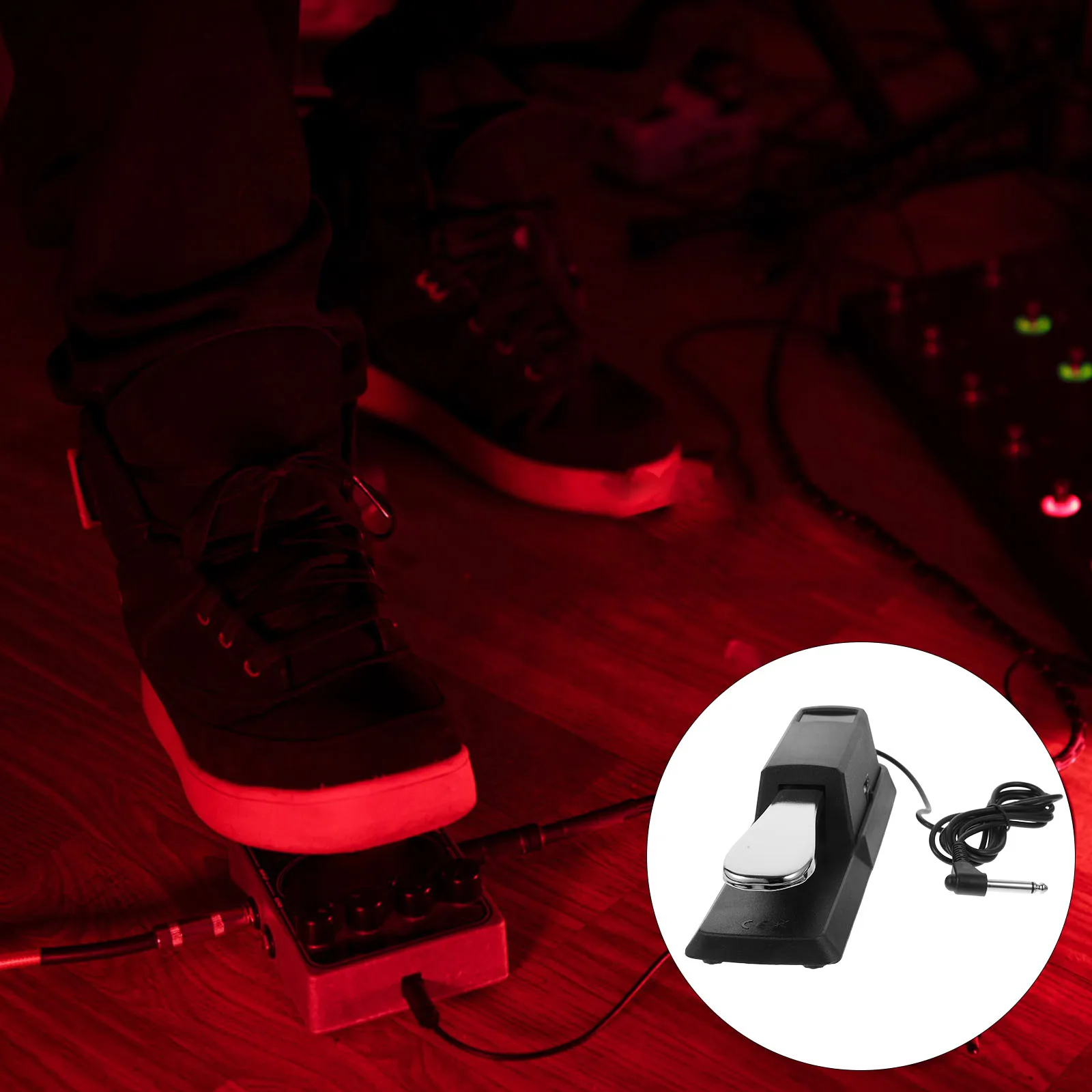 

Sustain Pedal Black Color Keyboard Foot Universal Classic Style Realistic Non Fading Suitable Electrical