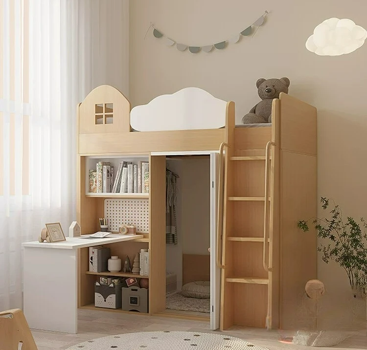 Customizable Children's Bed Wardrobe Under Cabinet Children's Secret Base Under Table Multifunctional Cloakroom
