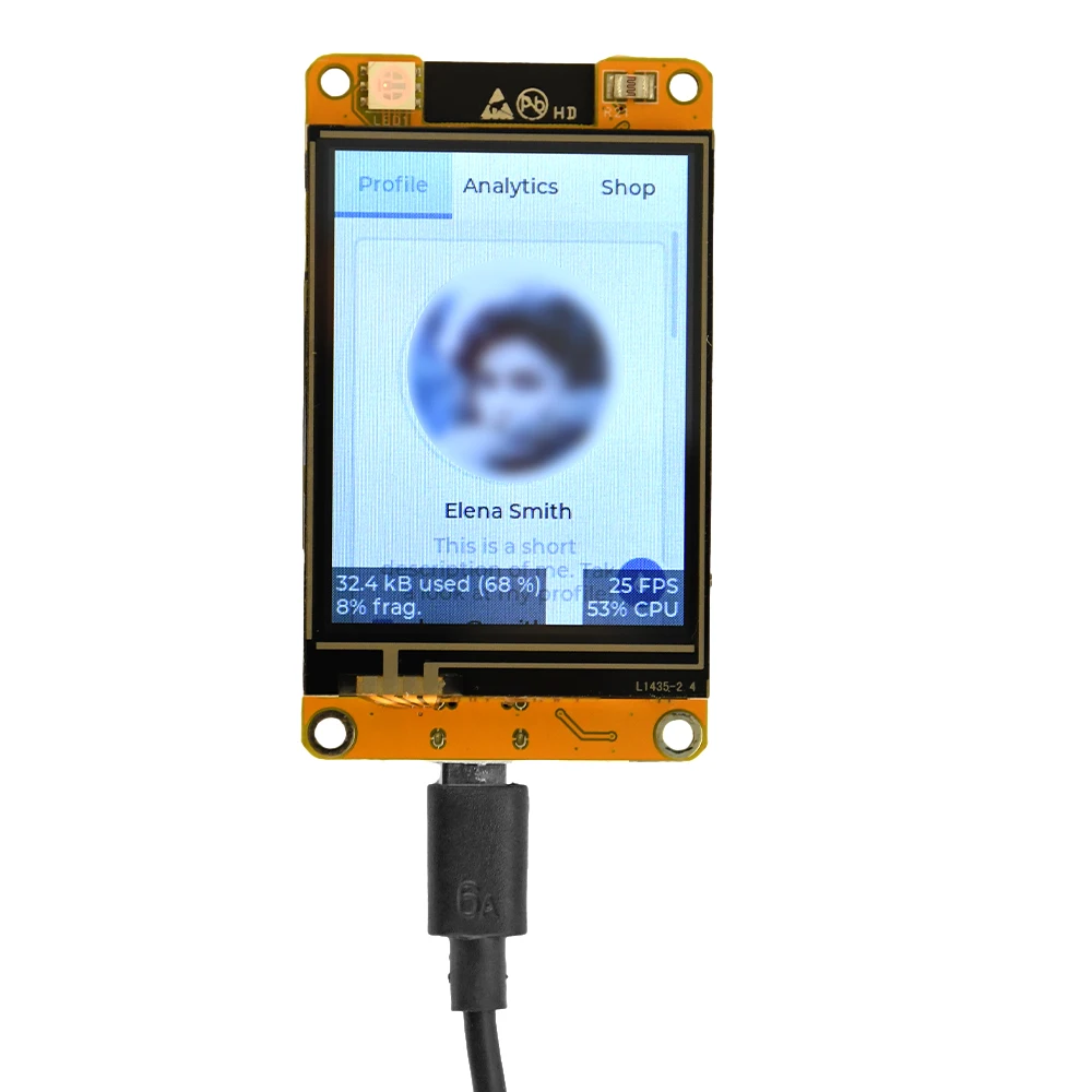 ESP32 Entwicklungsboard CH340 Typ C 2,4-Zoll Kapazitives Touch-Display WLAN Bluetooth 240x320 Auflösung für Elektronikprojekte – Detail 9