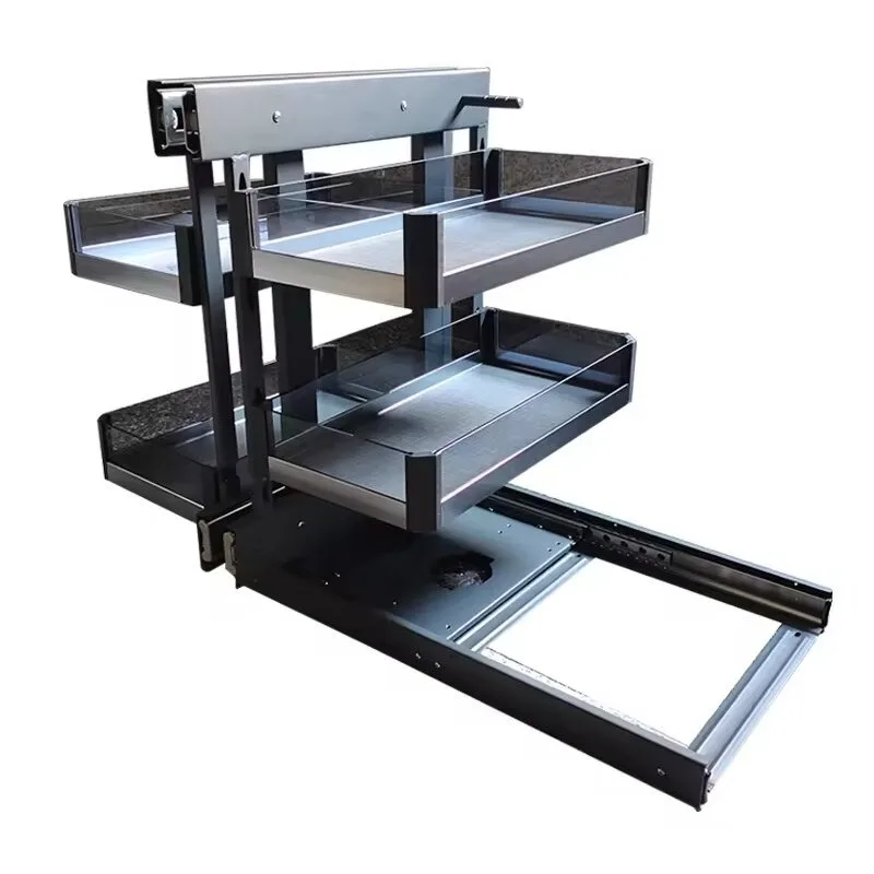 Modern design universal magic corner pull-out cabinet installation basket is made of high-quality, high-quality materials