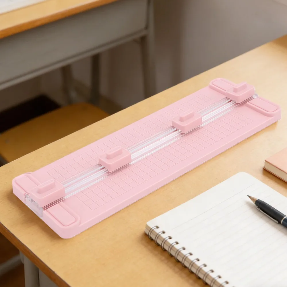Portable ABS Paper Cutter 4 in 1 Wave Straight Dotted Lines Scrapbooking Tool Multi Function Practical Cutting Tool Craft Paper