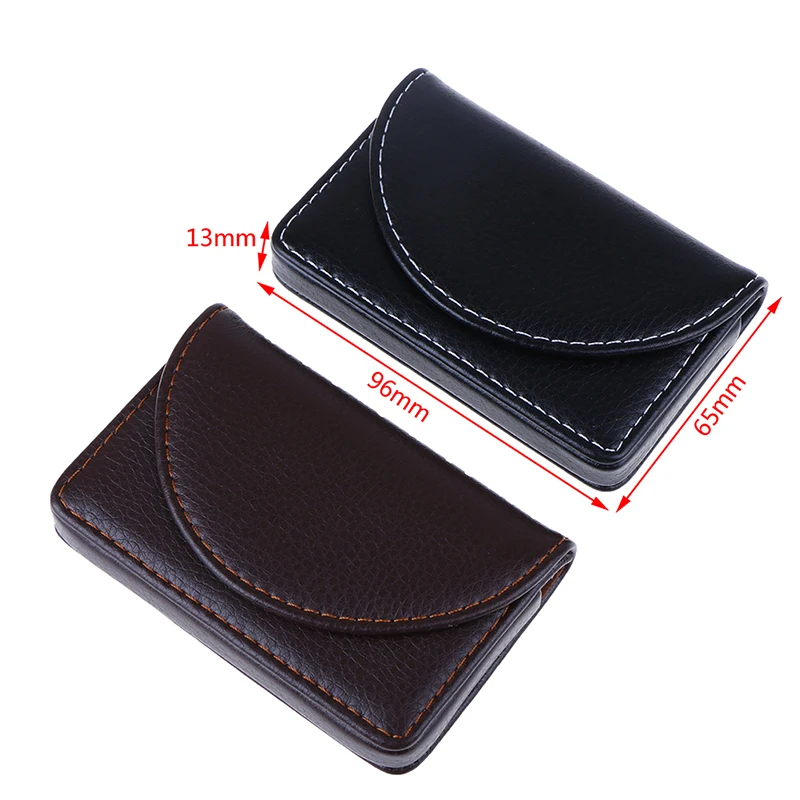 Pocket Leather Name Business Card ID Card Credit Card Holder Case Wallet W/Box