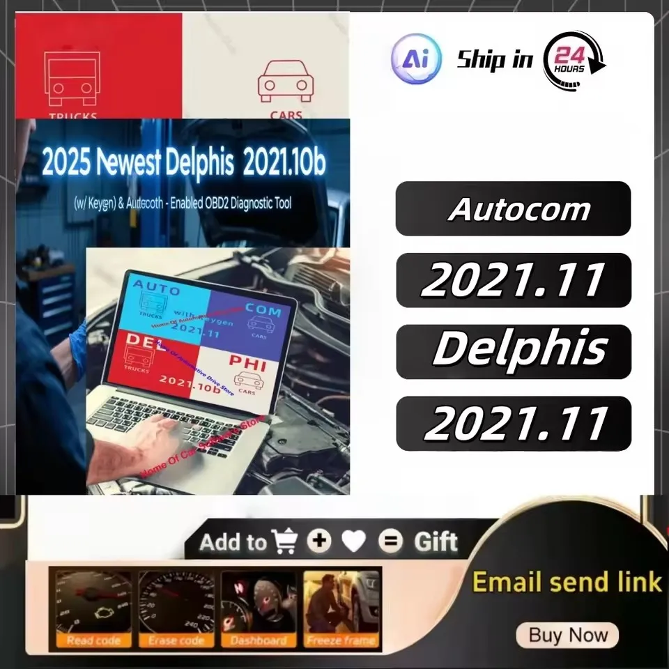 

2025Latest Delphis 2021.10b with keygen Software DS 150 Autocoms 2021.11 Codings OBD2 Diagnostic tool Compatible with Bluetooth