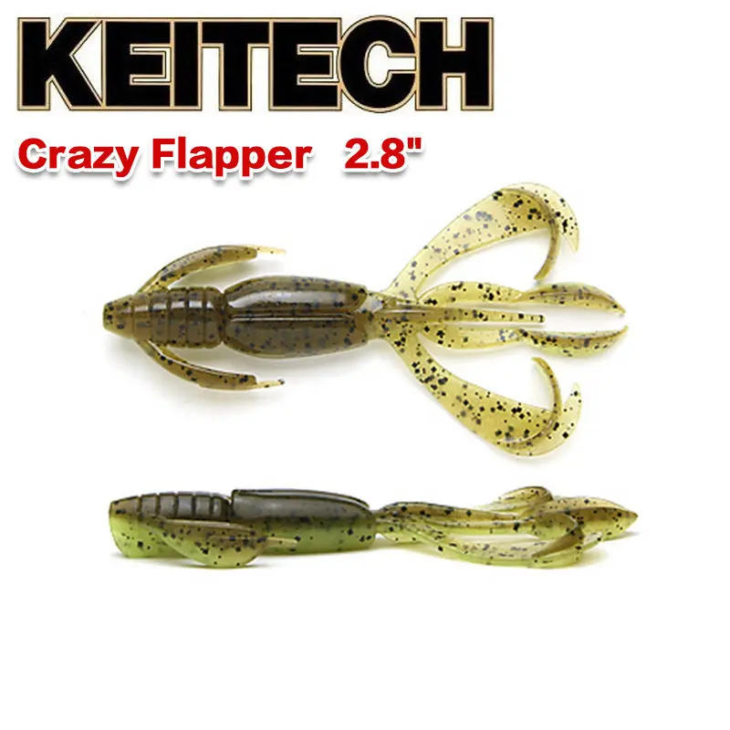 

Japan KEITECH Crazy Flapper 8/3.6 Inch Shrimp Insect K Brand Imported LuRE Soft Bait Texas