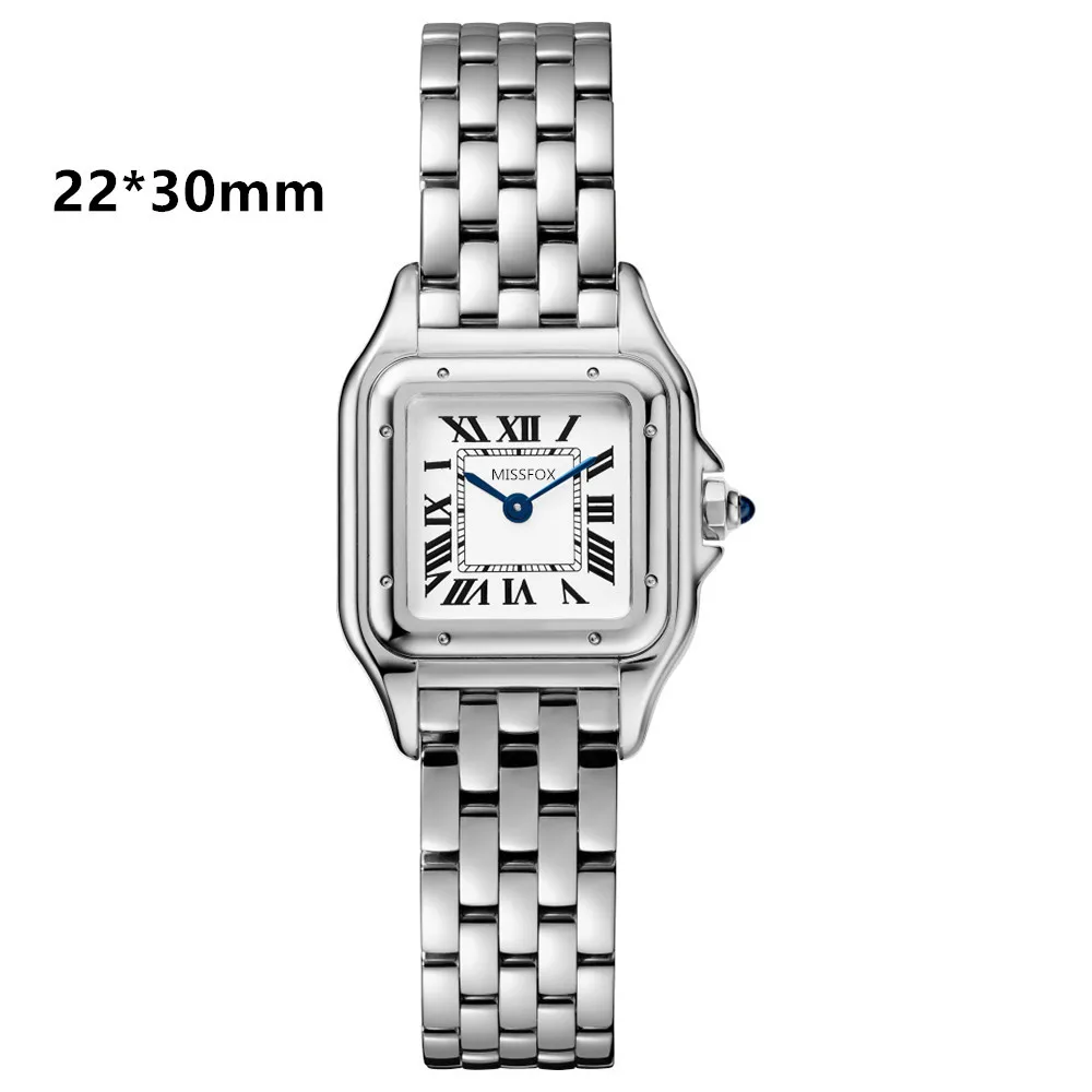 Reloj de lujo de alta calidad para mujer, reloj de pulsera de cuarzo para mujer, cristal de zafiro, acero inoxidable, oro, plata, esfera blanca Roma