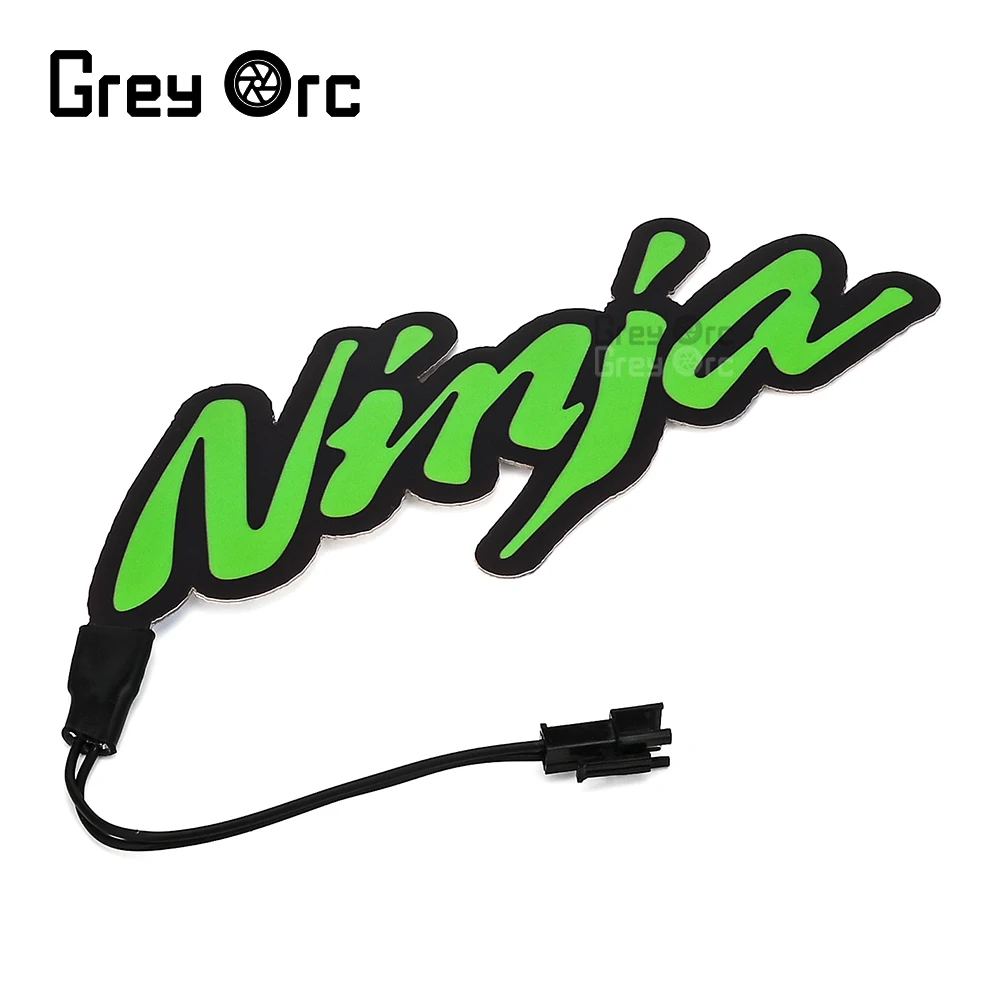 For Kawasaki Ninja 250 400 650 1000 SX ZX-6R Motorcycle LED Cold Light Patch Fairing Body Sticker Logo Decoration Lamp Flashing - view 2