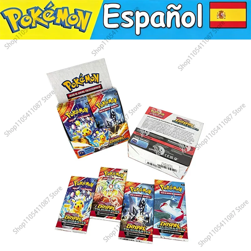 

360Pcs Spanish Version Pokemon TCG Scarlet Violet Surging Sparks Booster Battle Transaction Cards Game Collection Toys Gifts