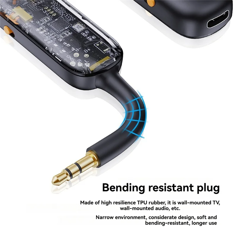 HFES Bluetooth 5,3 transmisor receptor para TV/avión a auriculares para auriculares PC TV altavoces de coche