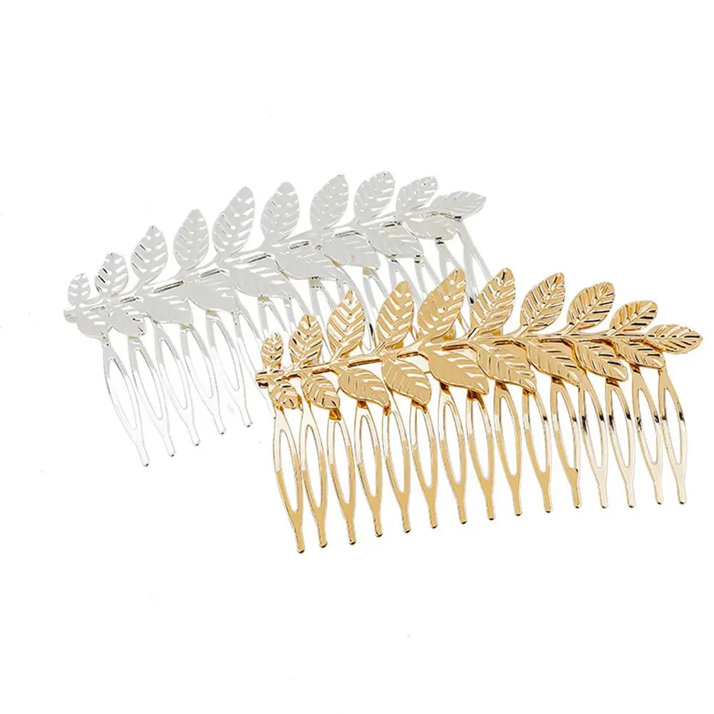 Inserting Tiara Headband Hairpins Disk Hair Leaves shape Headwear Hair Comb Leaf Tiara Bride Crown Wedding tiara Leaves Crown