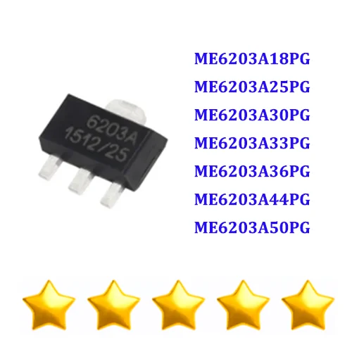 50PCS ME6203A18PG ME6203A25PG ME6203A30PG ME6203A33PG ME6203A36PG ME6203A44PG ME6203A50PG linear voltage regulator (LDO) SOT-89