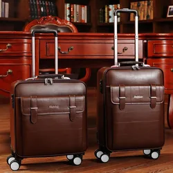 Leather trolley case 16/24 