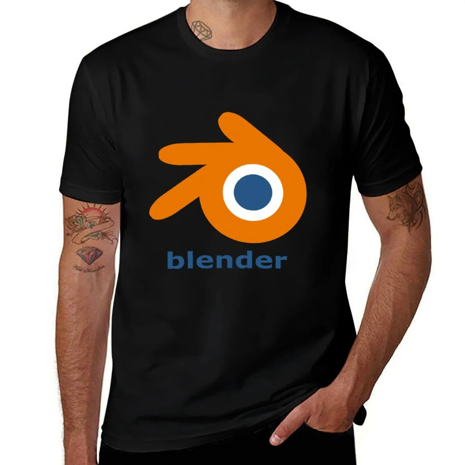 

Blender 3D Logo T-Shirt shirts graphic Clothing plus size tops mens cotton t shirts