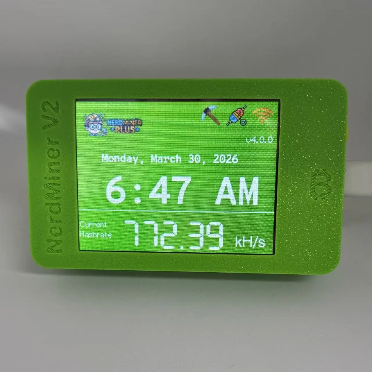 NMMINER NerdMiner Plus V4.0.0 ESP32 Development Board, 700+ KH/s Bitcoin Solo Miner, 2.8-Inch Touch Display