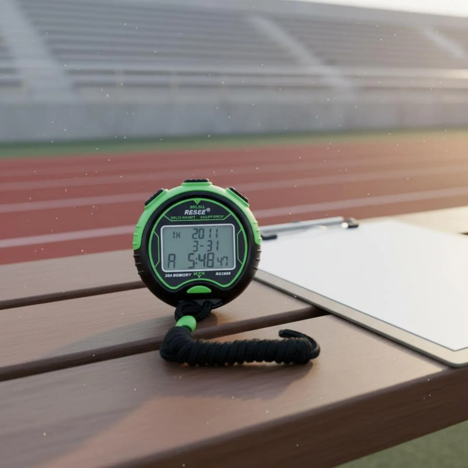 Fotografia 4: Cronômetro Digital Esportivo com Display de 3 Linhas, Tela Grande e Memória de Volta para Árbitros, Treinamento e Atletismo
