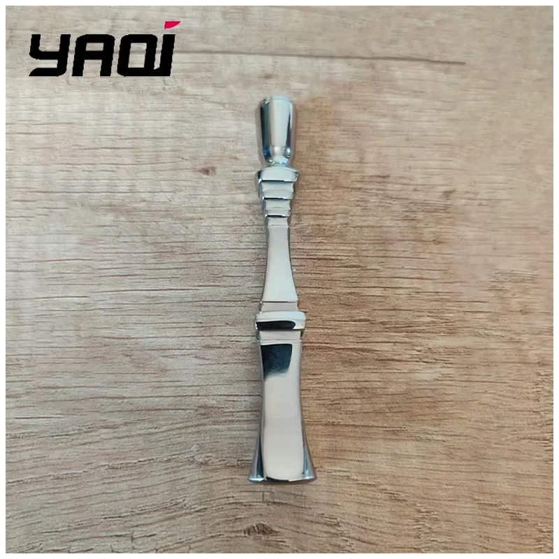 YAQI Chippendale Polished Stainless Steel Razor Handle Wet Shave Tools Men Safety Razor Handle Men Shaving Products Mens Gift