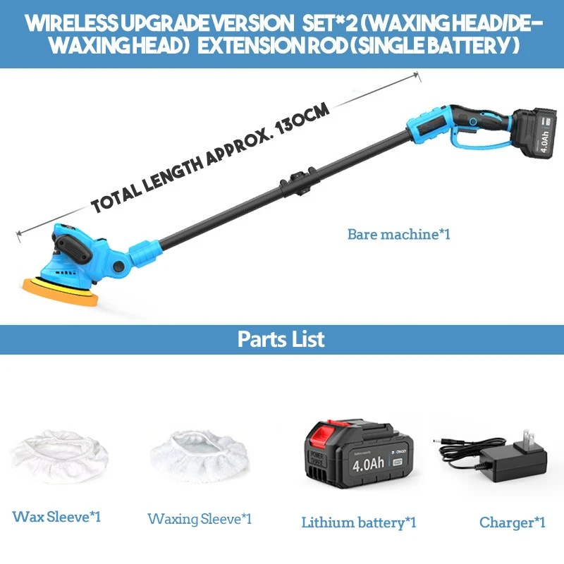 Lithium Battery Handheld 6-speed Speed Regulation Wireless Portable Waxing Floor Scratch Repair Electric Floor Polisher