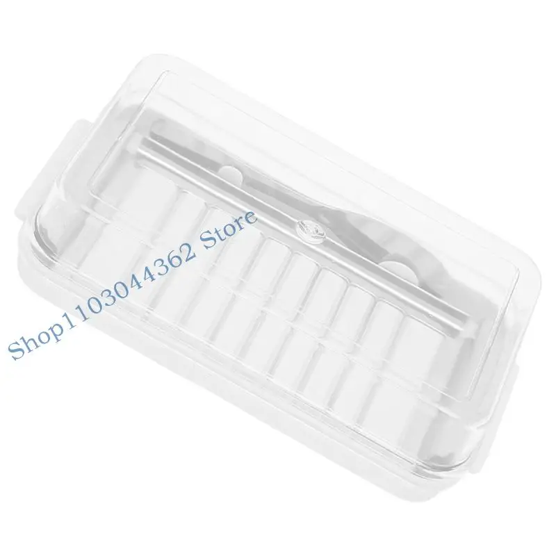 

Контейнер для хранения сыра из нержавеющей стали и пластикового масла для хранения сыра.