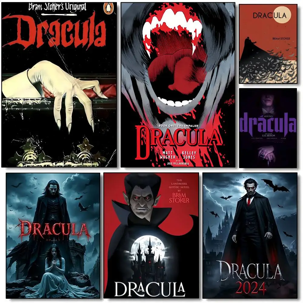 Gothic horror D-Dracula Poster HD Wall Art Aesthetic Home Decor for Living Room Bedroom Café Office Stylish Gift