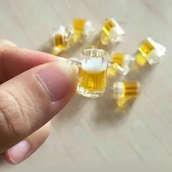 5/10pcs Miniature 1:12 Scale Toy Kitchen Beer Drinking Cups Mug Accessory Drink Model Toy Wine Mug Toy Doll House Decor
