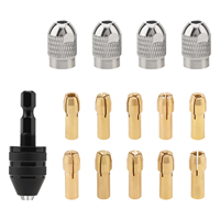 Drill Chuck Collet Set for Rotary Tool 1pcs 0.3-3.6mm Quick Change Adapter 10pcs 0.5-3.2mm Mini Electric Grinder Drill Chuck