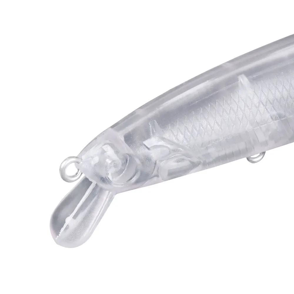 10pcs 13.5cm 15g Unpainted Minnow Fishing Lure Blanks Clear DIY Hard Bait Body Jerkbait Wobbler for Custom Painting/Airbrush