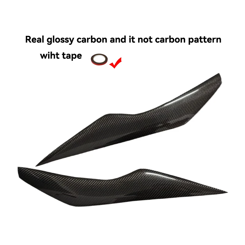 Carbon Fiber Headlight Decorative Covers Eyelid for Ford Focus 2009 - 2011 MK2 Fiber Glass Primer Car Front Lamp Eyebrow Sticker