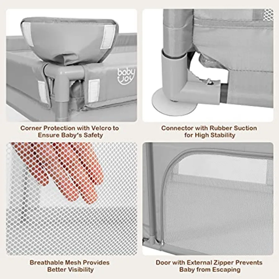 روضة لعب للأطفال الصغار، روضة لعب كبيرة جدًا للأطفال الصغار في الداخل والخارج مع كرات المحيط، مقبض أكواب شفط غير قابلة للانزلاق