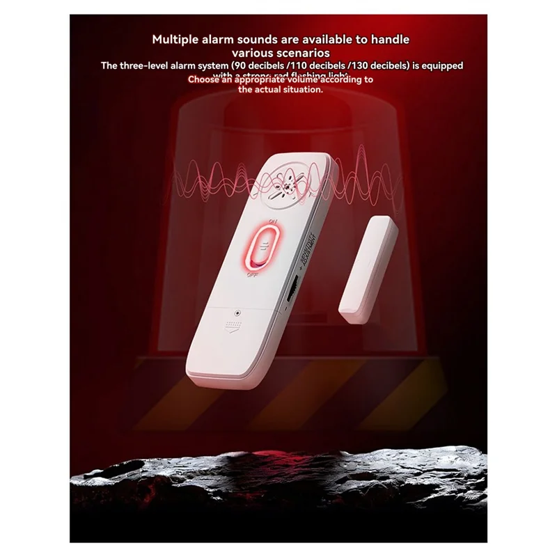 B92B-Multifunctional Magnetic Alarm 130 DB Decibel Door Window Burglar Alarm Wireless Security System Household