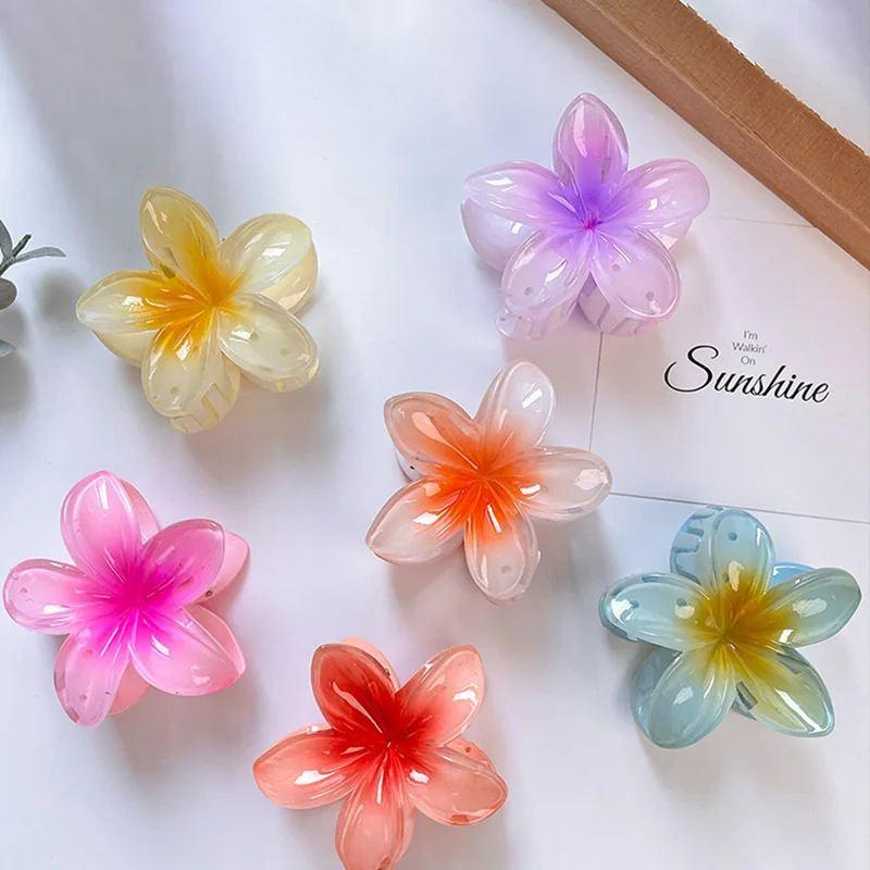 

AISHG Fashion Egg Flower Hair Clips for Women Hawaiian style Large Hair Claw Hairpin Beach Vacation Girls Hair Accessories