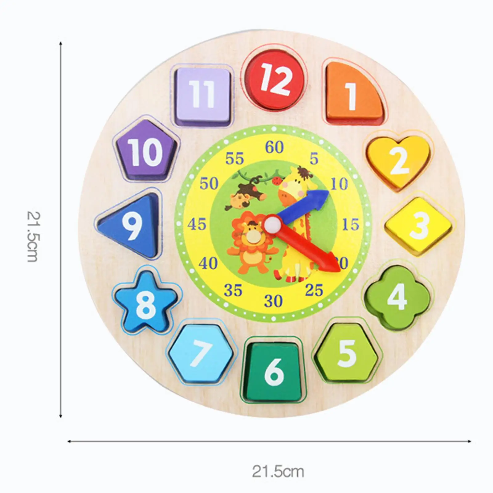 Horloge de tri de documents en forme de bois Montessori, éducation précoce, trieur de piles, puzzle