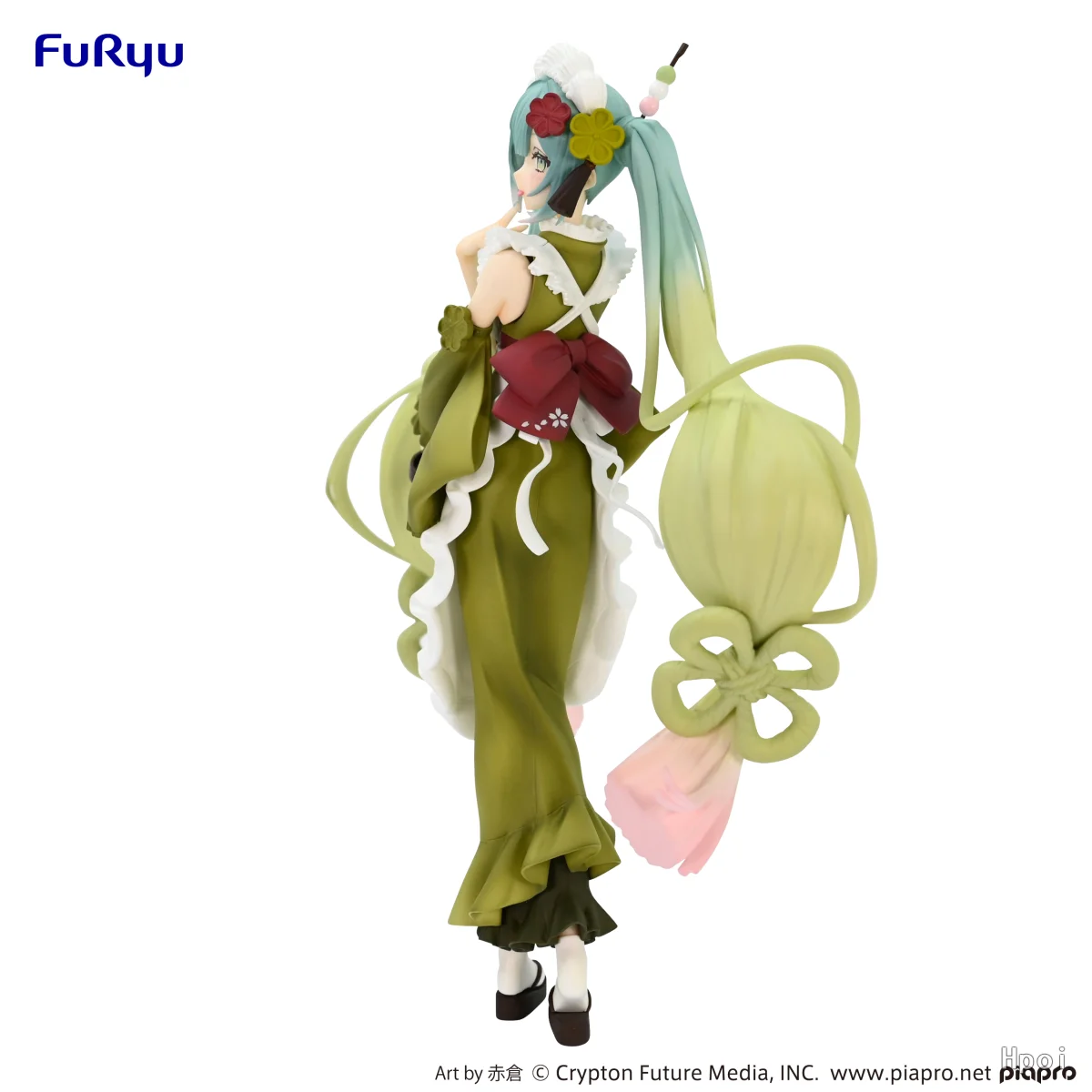 23CM Hatsune Miku Figure Anime Parfil Future Matcha Ice Cream Cute Charm Unlimited Green Model Toy Gift Collection Ornaments PVC
