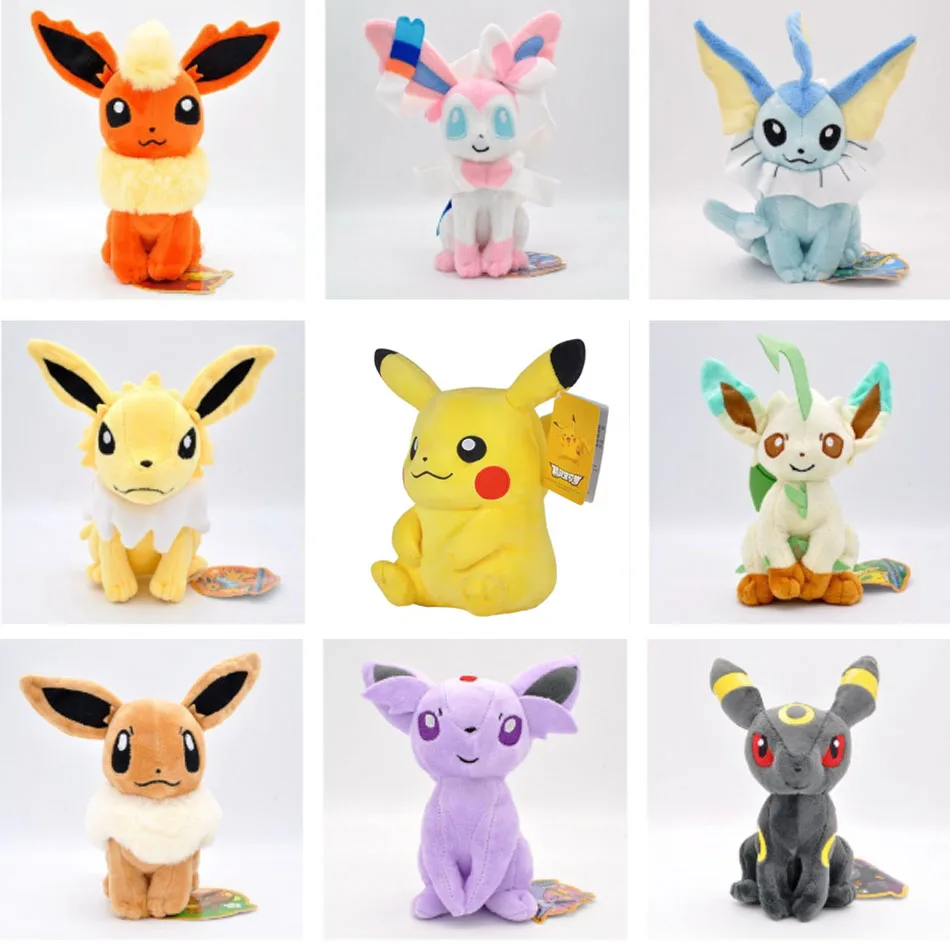 

Горячая Leafeon Vaporeon Glaceon Sylveon Espeon Umbreon Vaporeon Sylveon плюшевые игрушки игра для коллекционного подарка, мягкие плюшевые мягкие игрушки