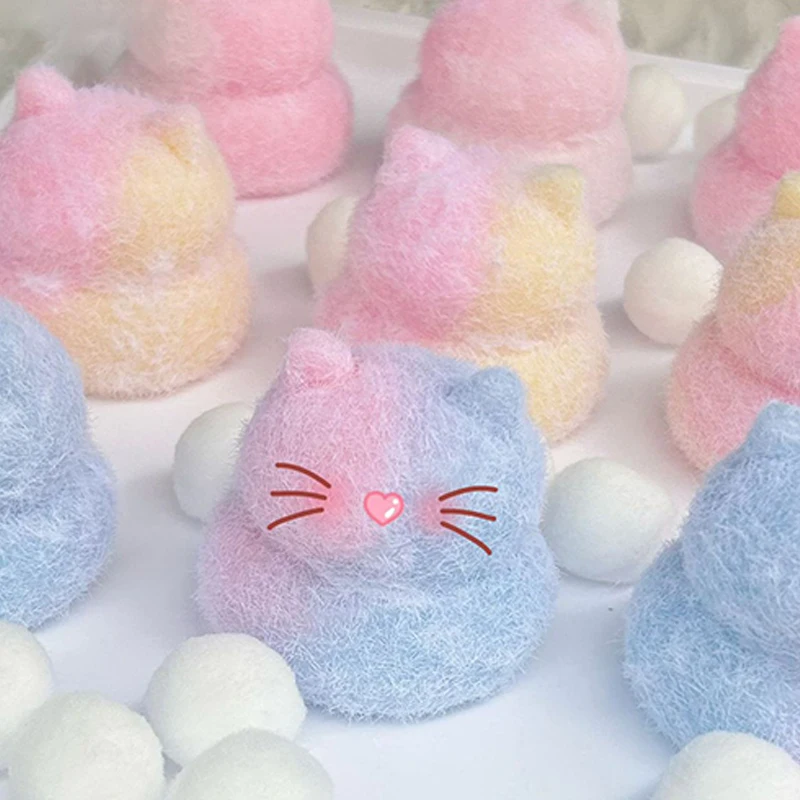 Cartoon Plüsch Squishy Katze Stress Relief Dekompression Spielzeug mit Beflockung für Kinder Erwachsene Geschenke