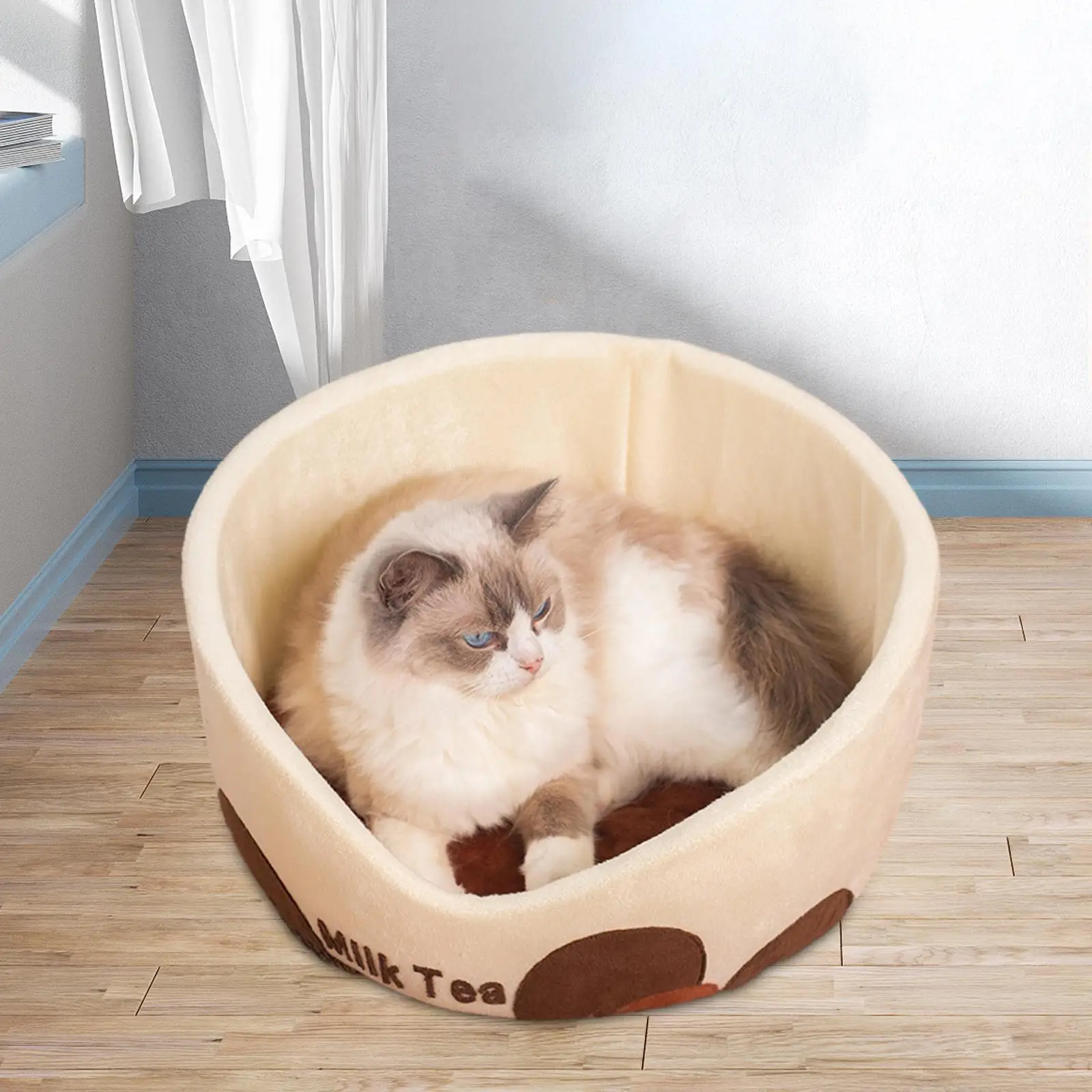 Cat Bed Anti Slip Bottom Cat Sleeping Bed Cat Nest Cushion Removable and Washable Pet Bed Warm Nest for Small Medium Dogs Cats