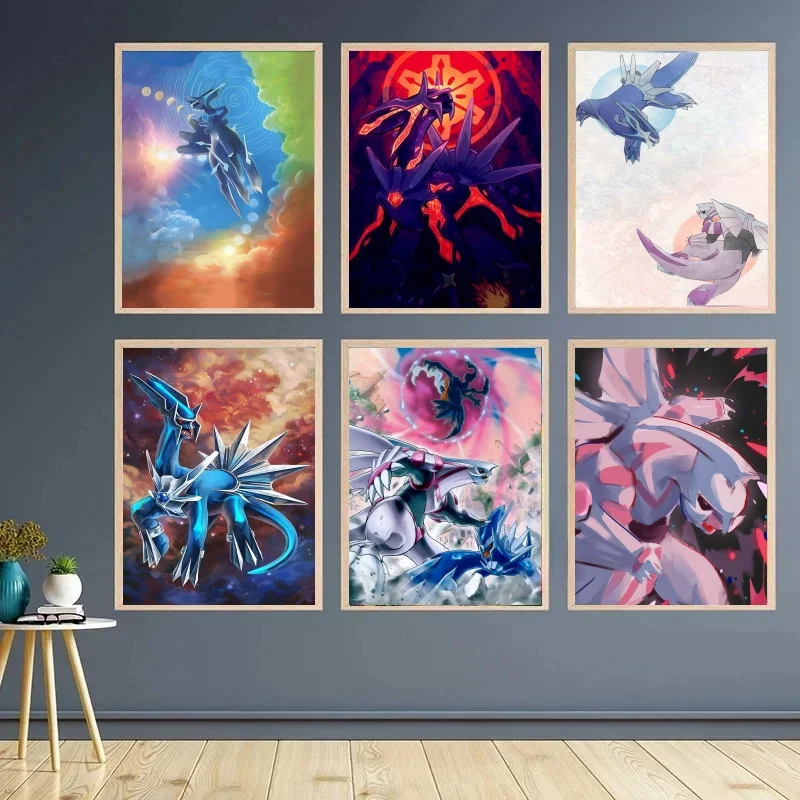 

Dialga Pokemon периферийные устройства на холсте живопись аниме настенные художественные принты Декор для гостиной плакаты