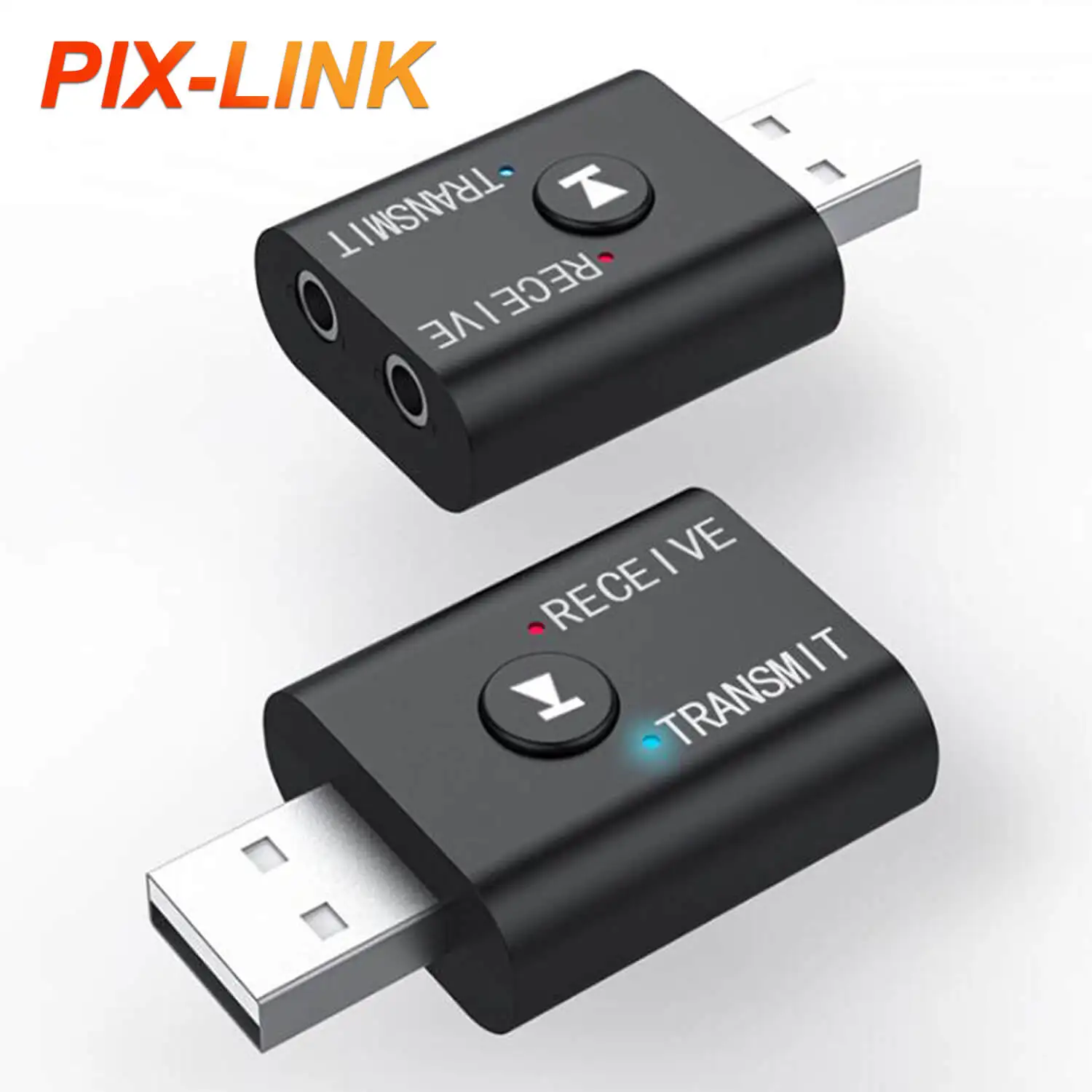 2 In 1 Bluetooth 5.0 Audio Receiver Transmitter 3.5mm AUX USB Stereo Music Wireless Adapter With Mic For Car Kit Speaker TV PC
