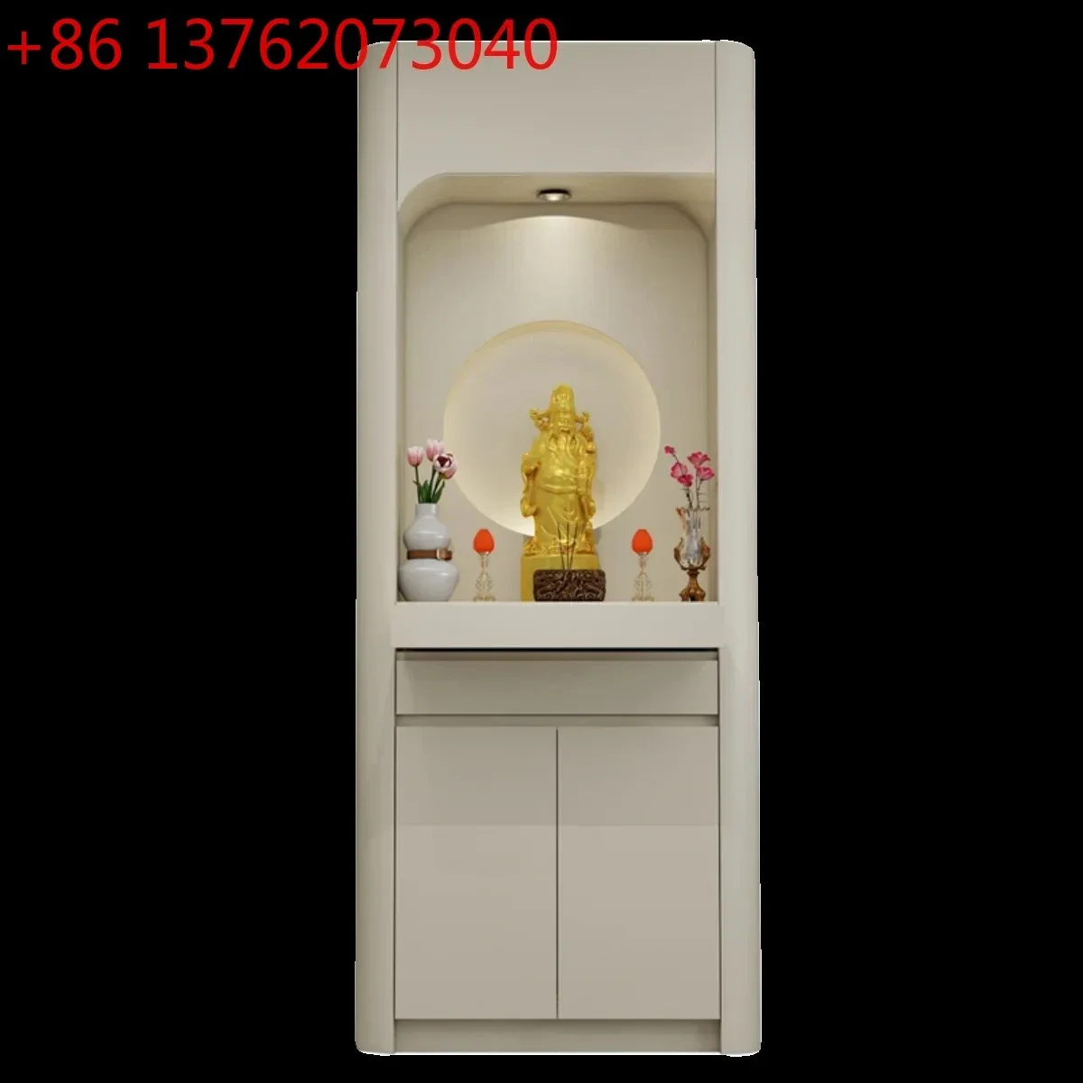 Buddhist niches  Chinese-style vertical cabinets modern light luxury shrine cabinets solid wood Buddhist niches serving tables