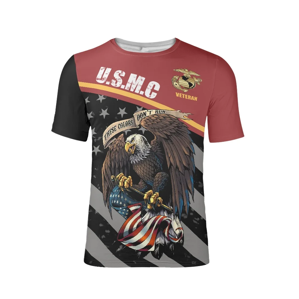 Stylish T-Shirts Summer Plus Size Men's Clothing Men American Flag Print T-Shirt Fits O Neck Short Sleeve Muscle Tops T Shirts