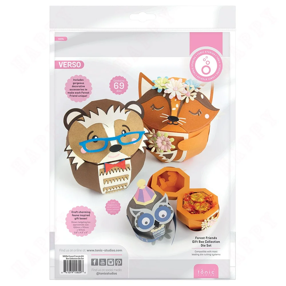 

Forest Friends Gift Box Die Set Collection Metal Cutting Dies for DIY Cut Die Scrapbooking Album Embossing Paper Card 2025 New