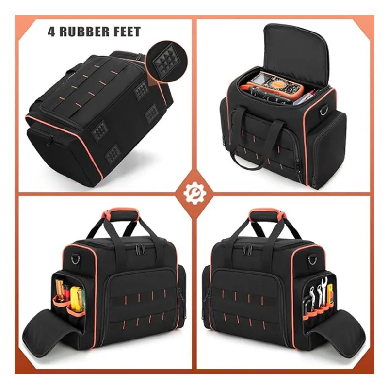 New In-Stock Durable Oxford Fabric Multi-Layer Electrician Tool Kit Hardware Storage Bag Single Shoulder Handheld Tool Kit