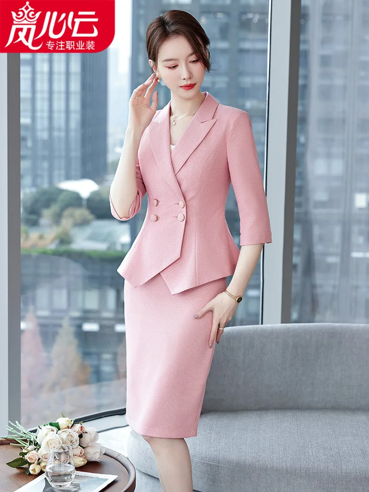 Stewardess Uniform Business Suit High-End Hotel Front Desk Labor Suit Jewelry Store Beauty Salon Workwear Female Pavilion of Reg