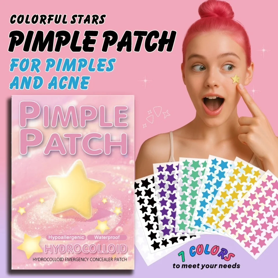 Duża pojemność 280 szt. |   Plaster na trądzik w kształcie gwiazdy o wysokiej skuteczności |   Autentyczny rozmiar |   Niewidoczny korektor do niedoskonałości.