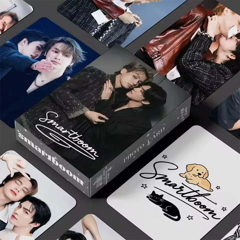 55PCS Smartboom Lomo Cards Set Smart & Boom Thai Drama Idol Mini Photocards Fans Collection Merch Gift