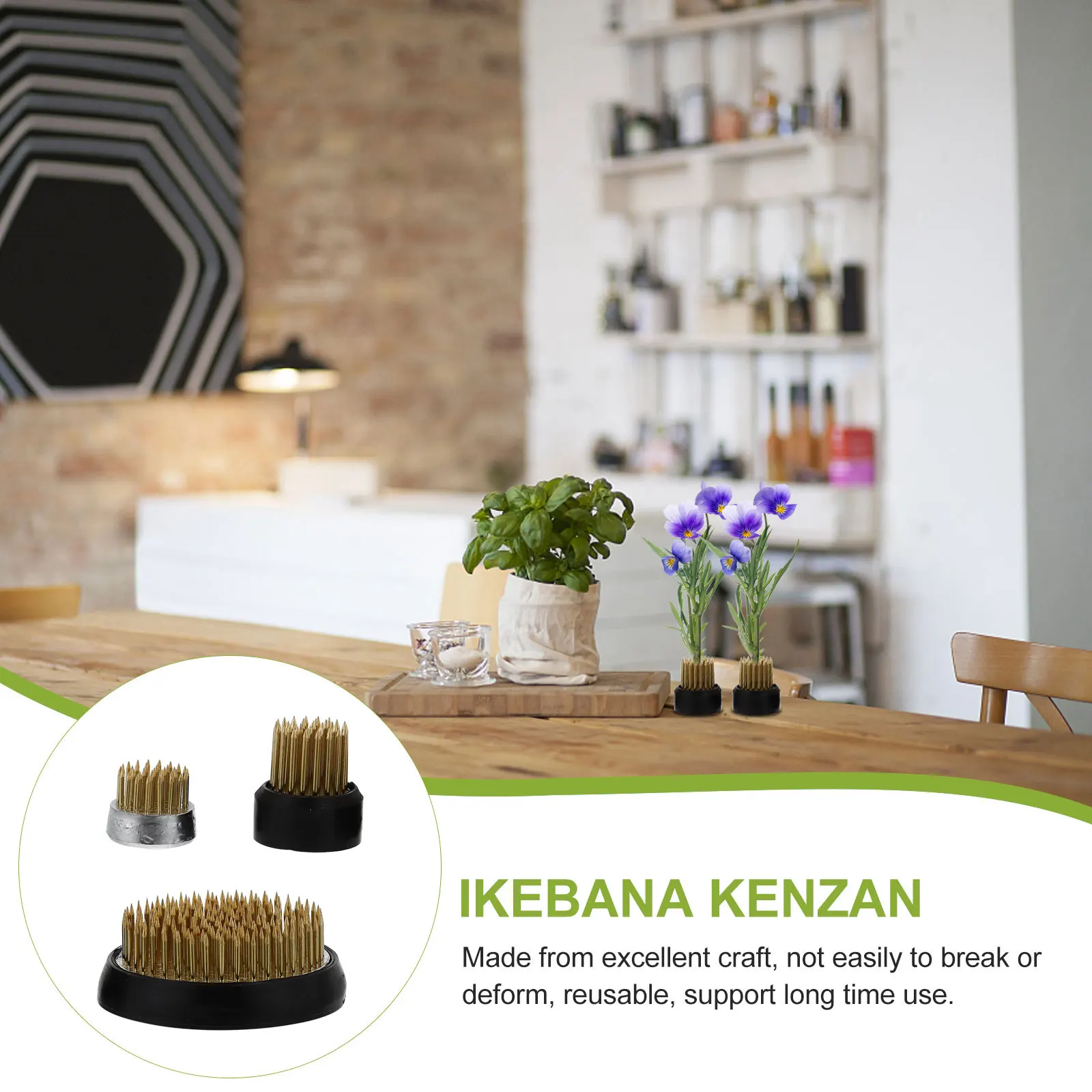 

3Pcs Flower Arranger Needle Holder Creative Floral Fixation Base for Long-Lasting Flower Arrangement Art Pin Floral Fixation